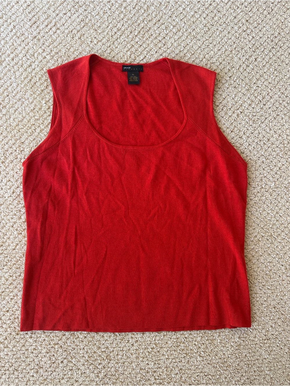 Grace Elements Sleeveless Scoop Neck Knit Top size XL